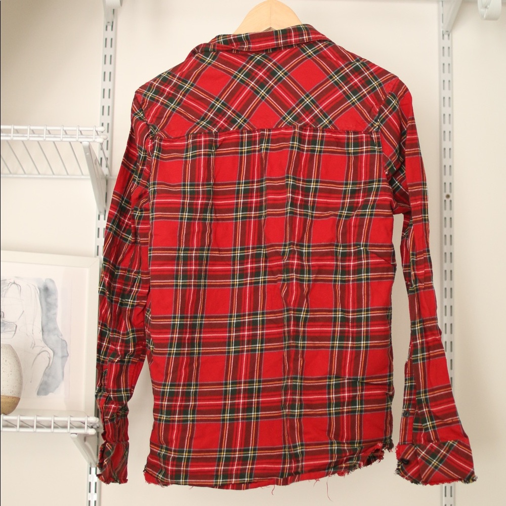 Custom Plaid Top with Ruffles - Picture 2 of 4